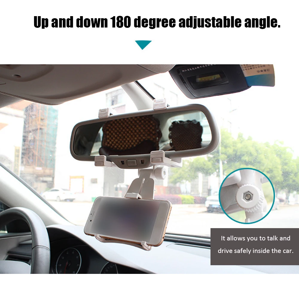 

Adjustable Car Auto Rearview Mirror Bracket Mount Mobile Phone Holder GPS Bracket Stands For Tesla Model 3 Bmw E46 E90 Ford