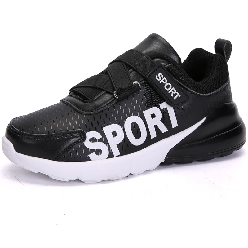 

Thick Sole Non-slip Soft Kids Sneakers Black Footwear Boys Running Shoes Children Outdoor Sports Shoes Students Walking Shoes