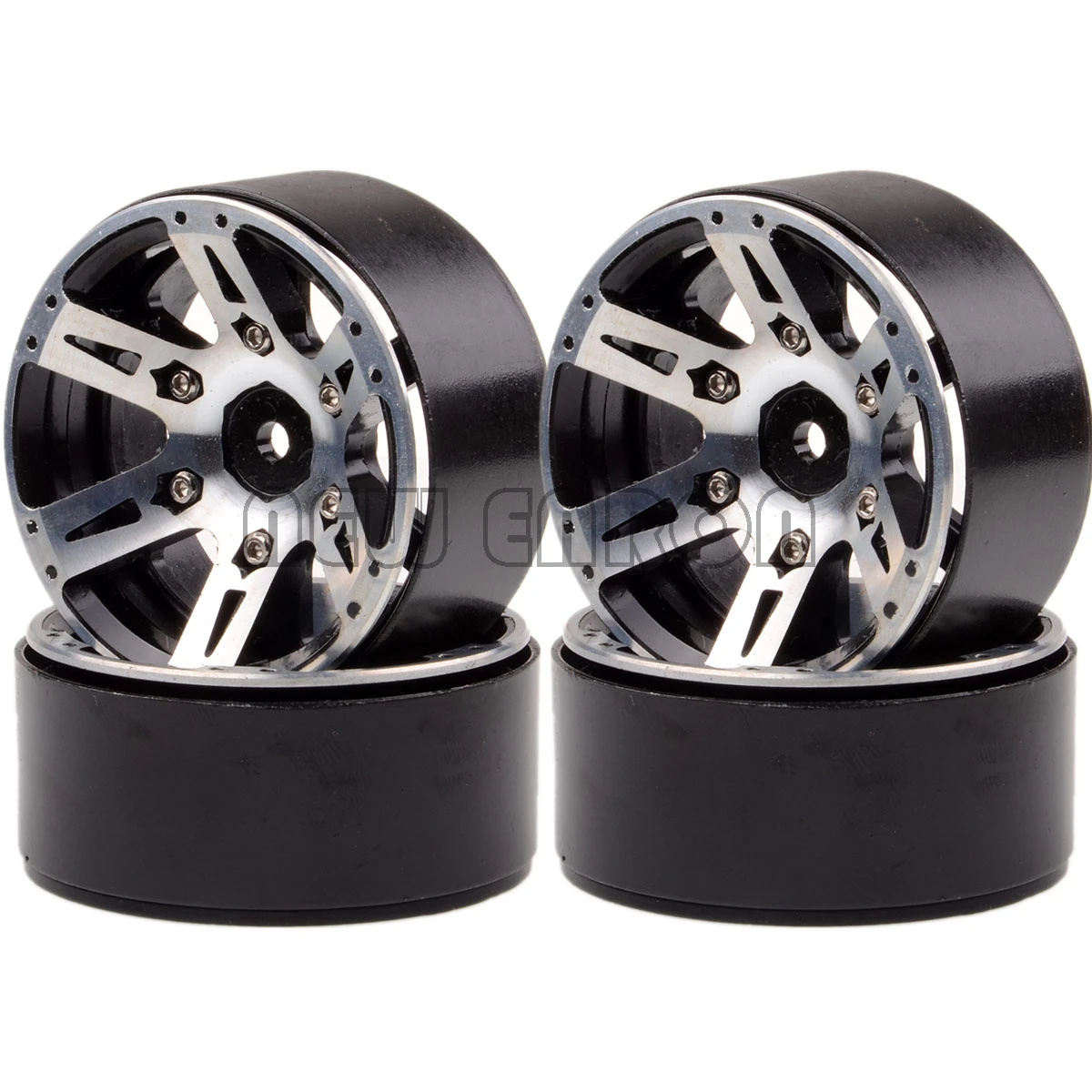 ENRON 4P 1," Алюминиевый Beadlock Колесные диски RC RACING 1/10 осевой SCX10 90046 90047 D110 D90 TRX4 jimny TF2 - Цвет: SILVER