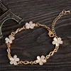 Women Fashion Bridal Jewelry Flower Opal Charm Bracelets Gold Color Crystal Statement Bracelets & Bangles ► Photo 2/6
