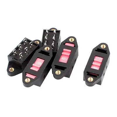 AC 110V-220V 6 контактный клеммы DPDT Напряжение Селекторный переключатель 5 шт. |
