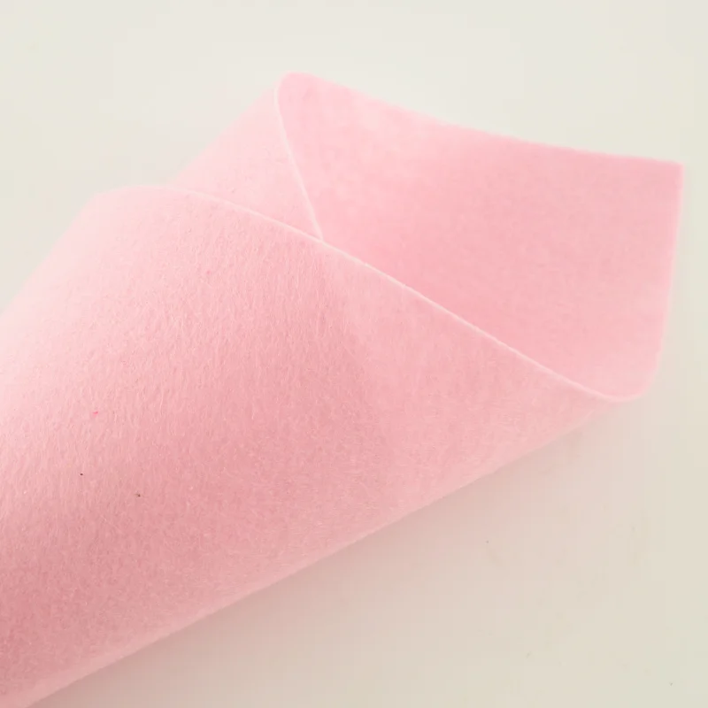 Polyester Light Pink Colour Sewing for Handmake DIY Nonwoven Placemat Interior Decoration 1mm Thick Felt Fabric Accessories