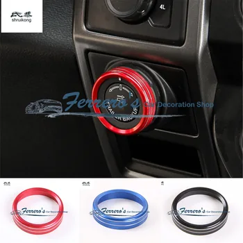 

Free shipping 1pc Car stickers Trailer Switch Decorative Ring cover Aluminum alloy For 2015-2016 ford F150
