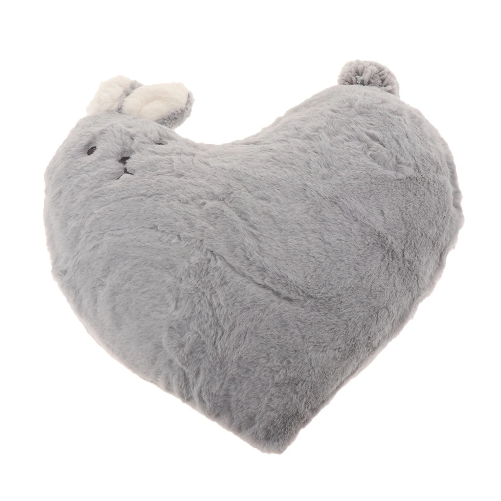 Cute Baby Crib Plush Pillow Home Decor Cushion Doll Toy Home Bed Room Interior Decoration Bath Pillow Heart Shaped and Stripe 