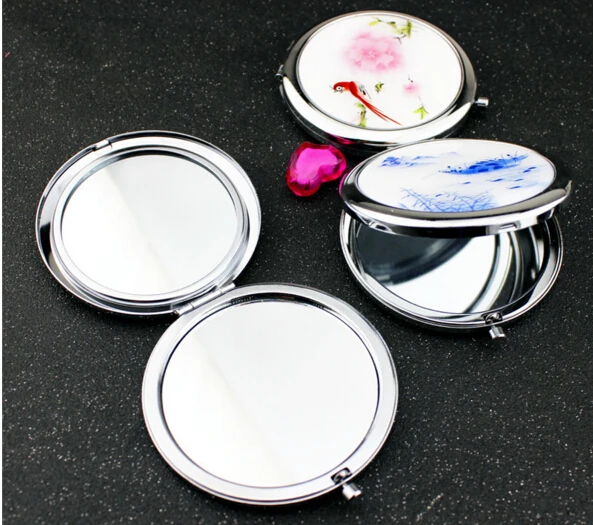 Портативное зеркало для макияжа круглое складное компактное зеркало макияж для свадебных подарков