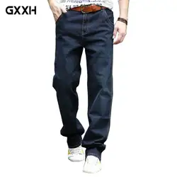 Женские джинсы мужские джинсы повседневные талии брюки женские/мужские однотонные мужские прямые талии джинсы классические размеры 28-42 44