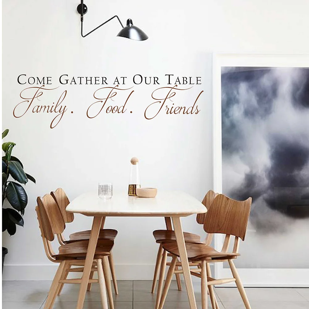 Come Gather at our Table Decal  Quotes Wall  Sticker  Vinyl 