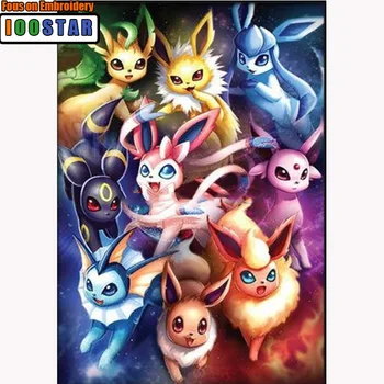 

5D DIY Diamond Painting Pokemon Cross Stitch Full Round/Square Diamond Embroidery Mosaic Cartoon Pictures Decor Gift