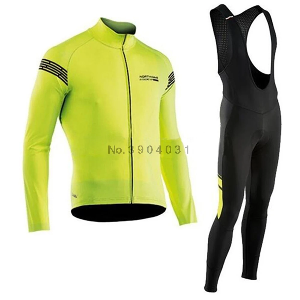 

2018 NW Northwave Autumn Cycling Jersey long Sleeve Bicycle Cycling Clothing Bike Shirt Maillot Ropa Ciclismo Bib Pants gel pad