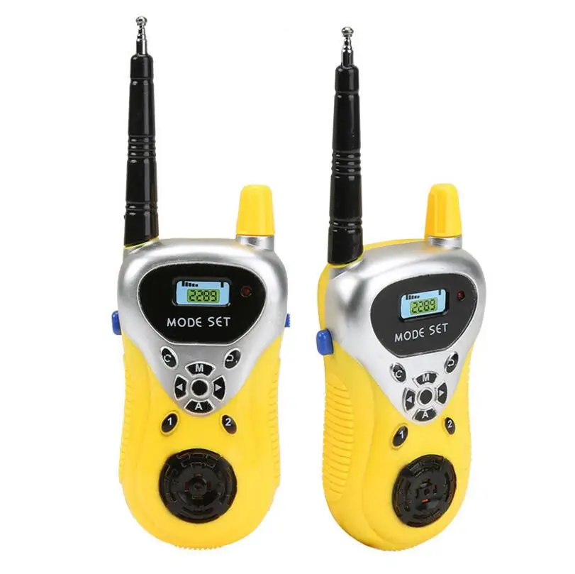2 шт. мини-рация с дистанционным радио-звонком радио-связь рация Игрушки для мальчиков игрушки для детей - Цвет: Цвет: желтый