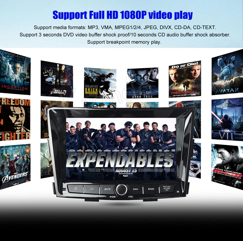 Top Krando 8" Android 8.0 car audio radio navigation multimedia system for Ssangyong Tivoli Tivolan 2015+ gps dvd player DAB+ 5