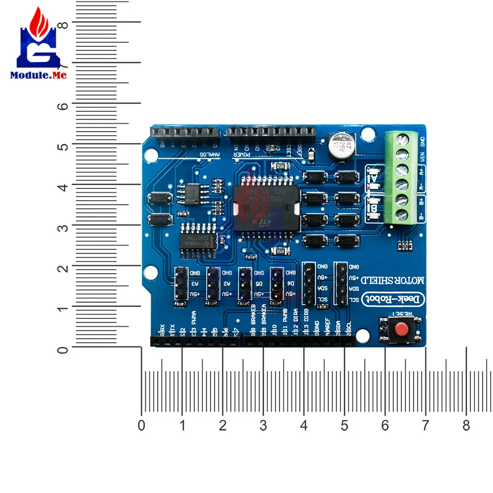 L298P L298 щит R3 двигатель постоянного тока драйвер Shiled доска для Arduino UNO модуль 2A двойной полный мост H-мост 2 способ реле 5 В 12 В