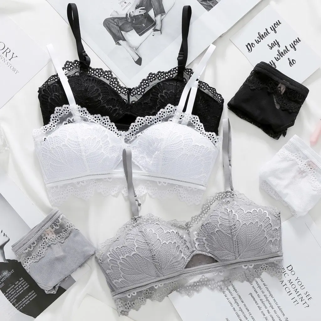 Buy Women Lace Sexy Lace Floral Triangle Bralette