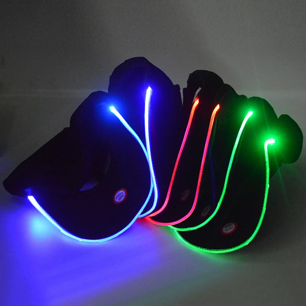 Ультра яркий светодиодный унисекс бейсболка с подсветкой 3 режима головной убор с подсветкой для вечерние хип-хоп Бег Охота бег