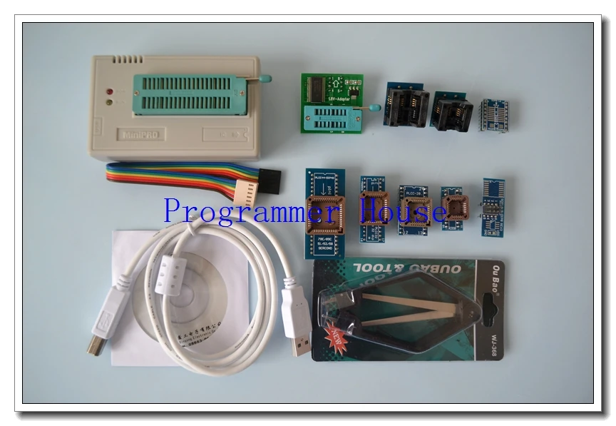 100% original XGECU V10.35 TL866II Plus TL866A nand flash 24 93 25 USB Universal bios AVR programmer+8adapters+V1.8+PL clip | Компьютеры и