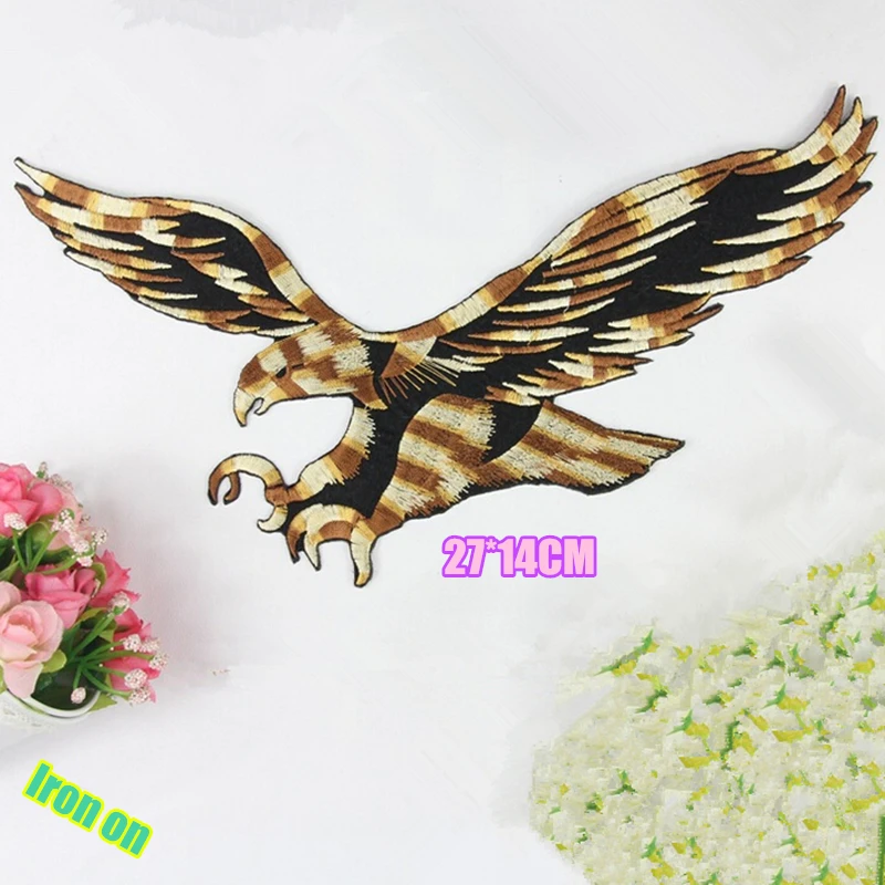 

Large cool eagle applique embroidered iron on sew on patches