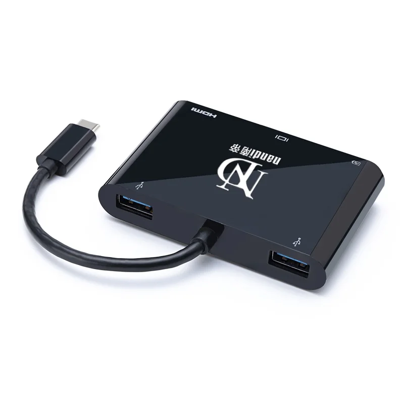  USB3.1 Type-C to HDMI VGA Adapter converter USB3.0 usbc 5in1 Hub Thunderbolt3 Port Compatible Cable