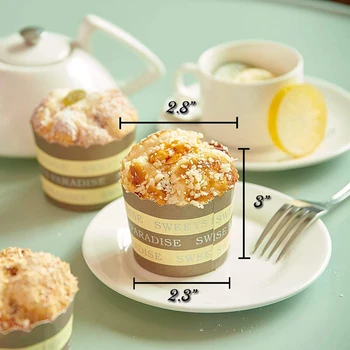 

6pcs Simulation Cupcake Artificial Food Cake Mixed Fake Cake Model Kitchen Toy Decoration High quality