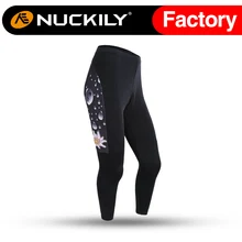 Nuckily зимняя женская спортивная одежда высокого качества сублимационная Тепловая длинные штаны для велоспорта GF001