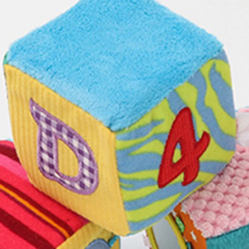 1 Pcs Cloth Building Blocks New Infant Baby Cloth Doll Soft Rattle early Educational Baby Soft Toy Plush one Cube