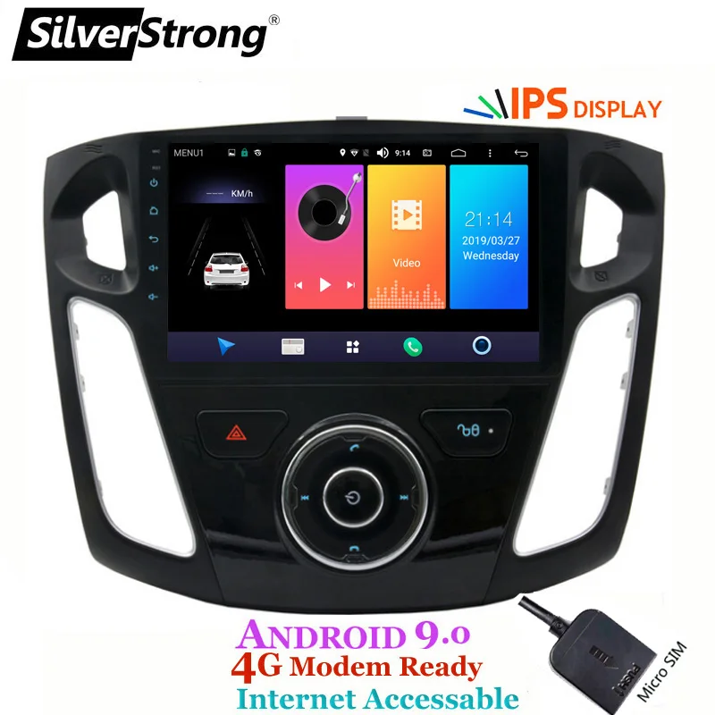 

SilverStrong Android9.0 9inch 4G Car GPS Radio for Ford Focus 3 IPS DSP option Android Radio FOCUS3 Android GPS Stereo Audio