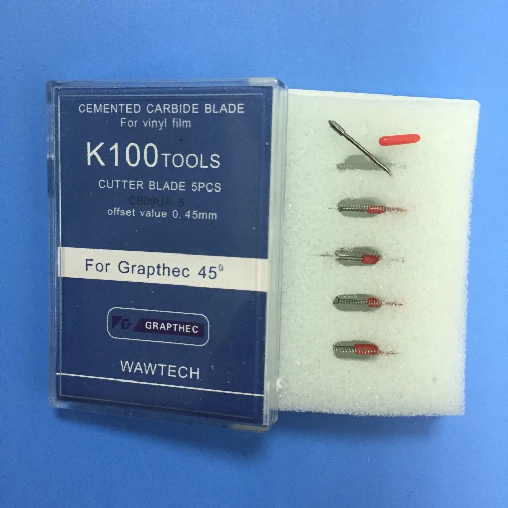 10pcs /lot Grapthec plotter knife cutting blade 45 degree carbide blade