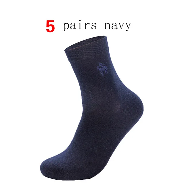 5 pairs navy Подарок Носки сахарной ваты для Для мужчин платье Pier Polo Высококачественная брендовая одежда Носки, цвет: черный, серый, белый, Бизнес вышивка Для Мужчин's Носки поло meais - Цвет: 5 pairs navy