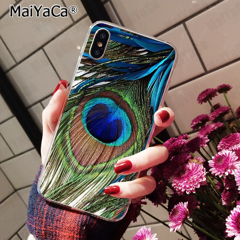 MaiYaCa симпатичный Павлин пейзаж Новинка чехол для телефона Apple iphone 11 pro 8 7 66S Plus X XS MAX