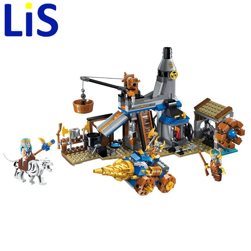 

Lis Enlighten Building Block War of Glory Castle Knights blacksmith's shop 368pcs Educational Bricks Toy Boy Gift