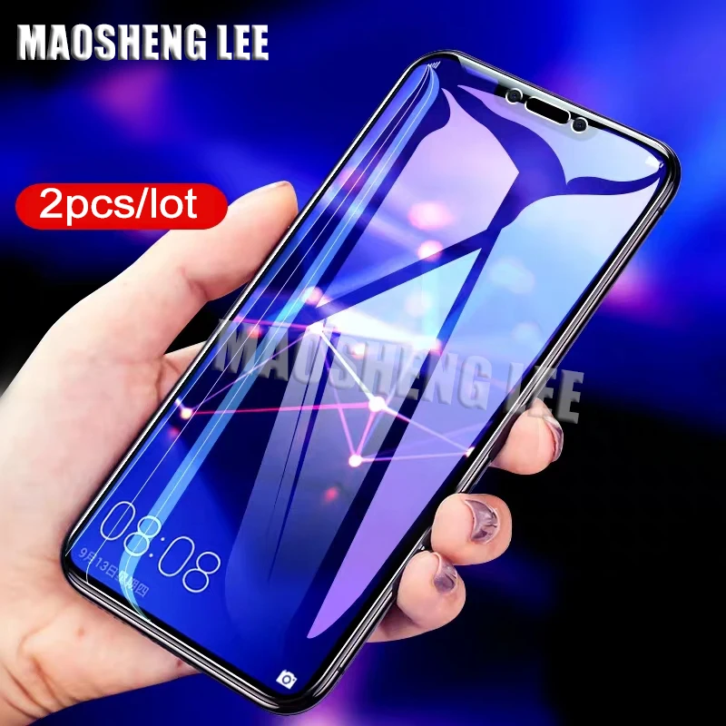 Закаленное стекло 2 шт./лот для Huawei Mate 20 Lite X Защитное экрана 9H Anti Blu-Ray | Мобильные