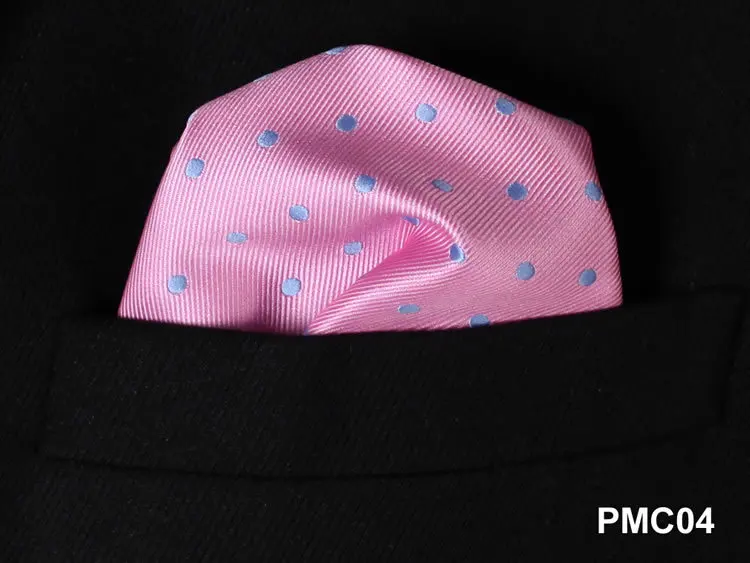 PMC Check Dot Floral Men Silk Pocket Square Hanky Wedding Handkerchief