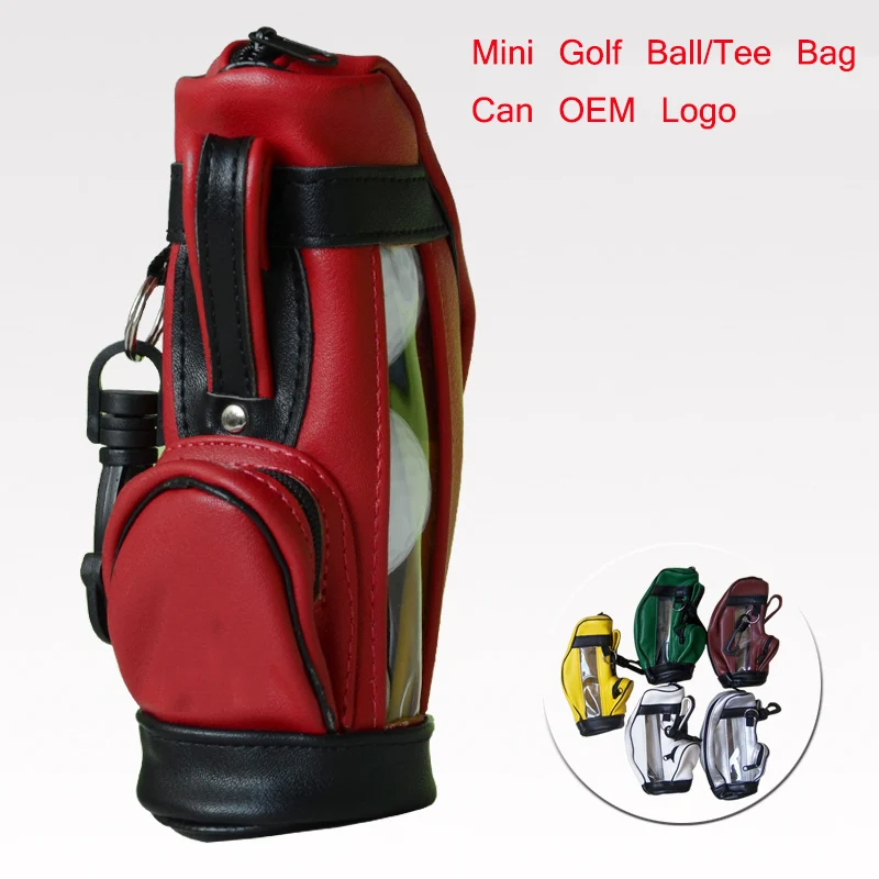 PU Leather Mini Golf Pouch Multifunctional Golf Bag Accessories Bag Small Bag for Golf Ball/Tee ...