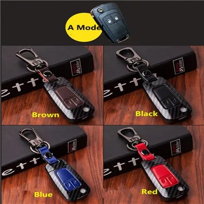 Кожаный флип-ключ из углеродного волокна для Chevrolet Cruze Aveo для Buick VAUXHALL OPEL Mokka Insignia Astra