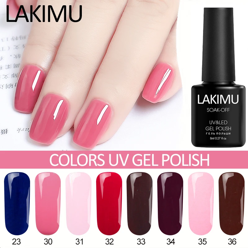 

LAKIMU Nails Gellak Lucky 24 Colors UV Gel Nail Polish Led Lamp Nail Polish Semi Permanent Soak Off Organic UV Gel Varnish Art