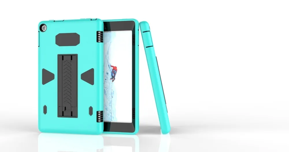 

Heavy Duty Shockproof Series For Amazon Kindle New Fire HD 8 HD8 2016 8.0 inch Hybrid Armor Full Body Protective Case +gifts
