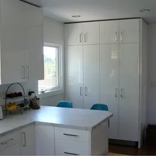 Дизайн кухонной мебели горячие продажи high gloss white лаком современные кухонные шкафы L1606010