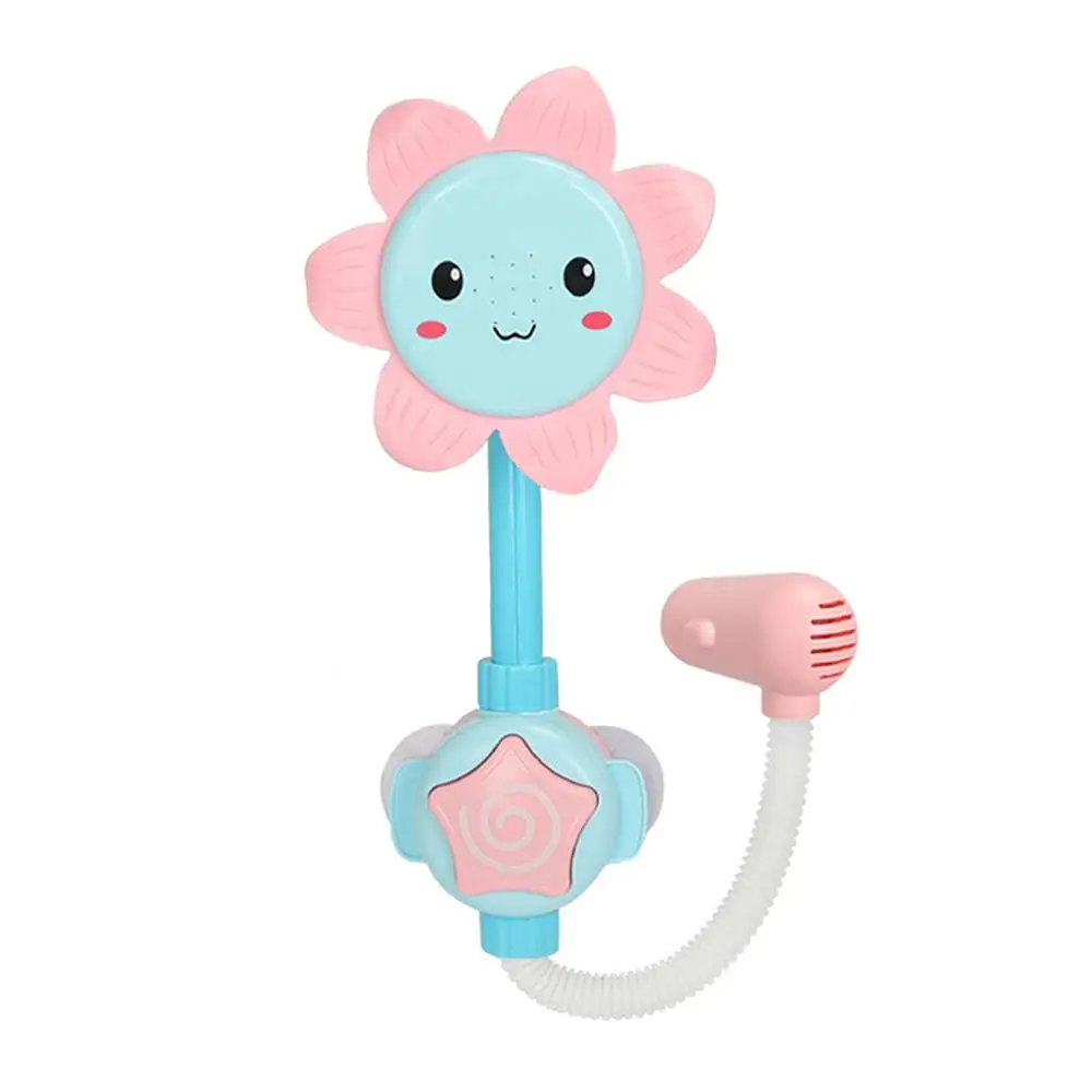 Pink Детская забавная игрушка для ванны с водой, ванна для купания, смеситель для душа Подсолнух, спрей для воды, для купания, ванная комната, Игрушки для ванны для детей - Цвет: Pink
