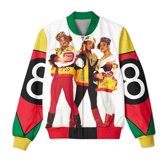 

3 Styles Real American Size Salt-n-Pepa-8-ball 3D Sublimation Print Zipper Up Jacket Pilot Bomber Jacket Coat street Jackets