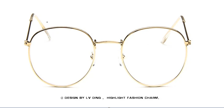 Круглые Солнцезащитные очки для женщин, модные очки в винтажном стиле, металлическая оправа, золотисто-серые солнцезащитные очки для мужчин, UV400, очки в стиле ретро - Цвет линз: Gold clear