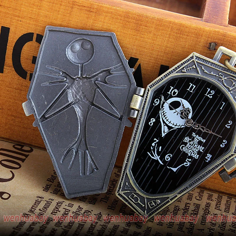 50pcs wholesale childs skull skeleton coffin bronze chain nightmare before christmas halloween gif menwemom quartz pocket - Nightmare Before Christmas Watch Online 50pcs wholesale childs skull skeleton coffin bronze chain nightmare before christmas halloween gif menwemom quartz pocket - Nightmare Before Christmas Watch Online