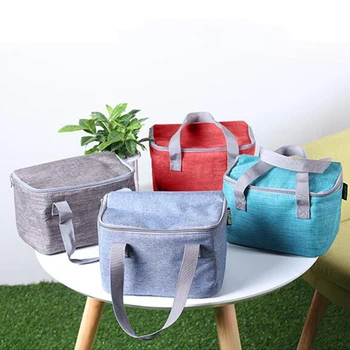 

Student Lunch Bag Insulation Food Bag Oxford Cloth Aluminum Keep Warm Outdoor Dinner Pinic Lunch Bag