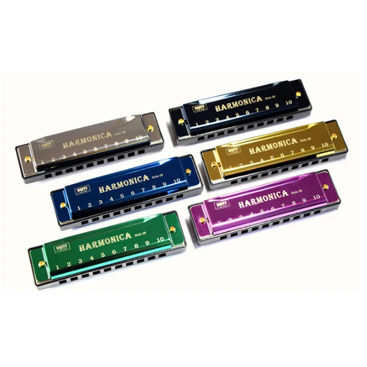 

Harmonica 10 Holes Key of C for Blues Rock Jazz Folk Harmonicas Woodwind Instruments Diatonic Blues