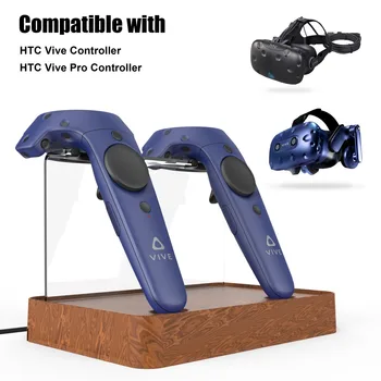

New Magnetic Dual Wireless Charger Charging Stand Station Case for HTC Vive/HTC Vive Pro VR Controller Double Handle Charging