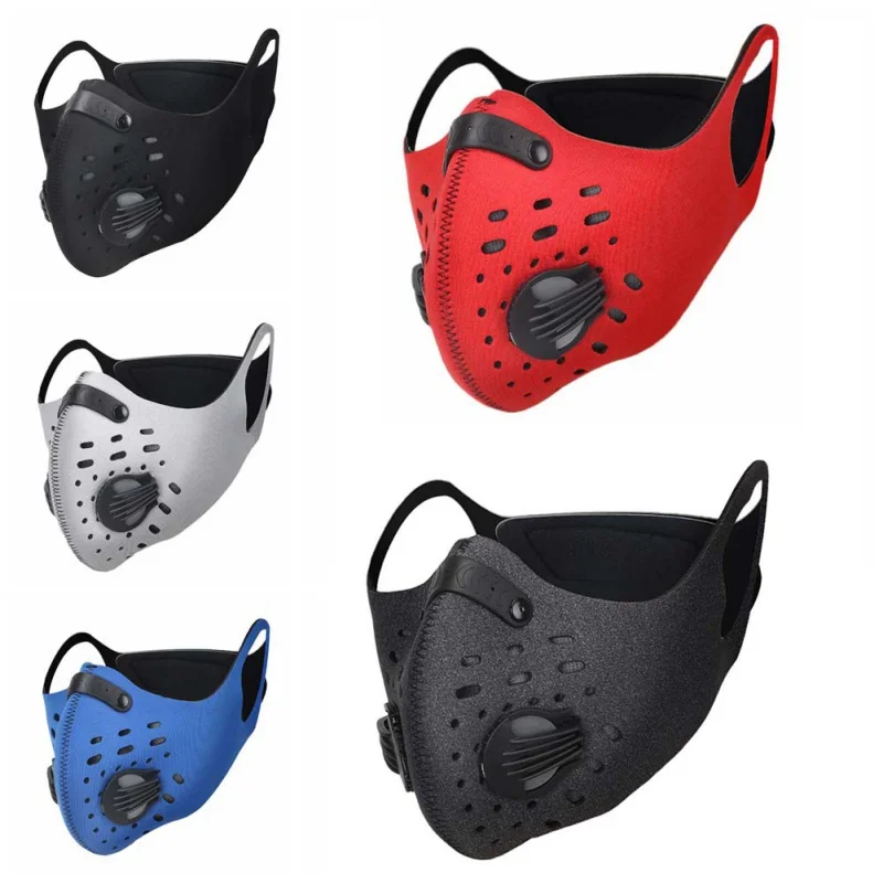 Угольный Велоспорт маска для лица Half горный велосипед BikeMasks пыли анти-загрязнения ветрозащитный лица