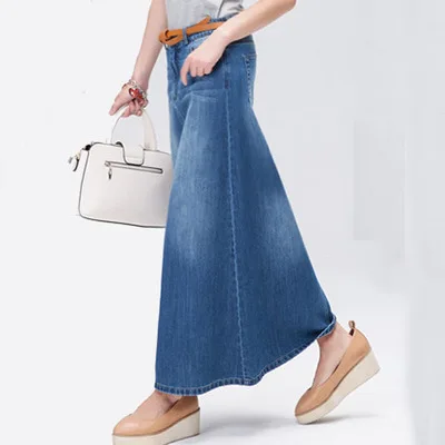 Женские длинные юбки, Женская юбка макси, джинсовая юбка для девушек размера плюс, юбка-пачка в стиле ретро, винтажные повседневные джинсы макси, юбки для женщин с высокой талией