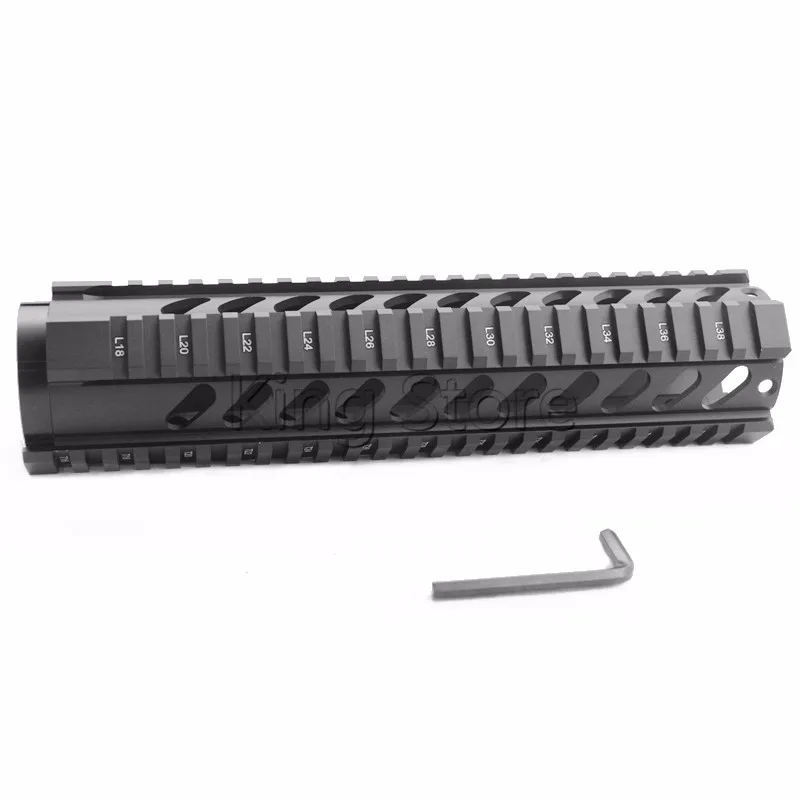 10 "Handguard подходит. 223 Rifle Quad Rail Handguard Free Float Стрельба Тактический M16 M4 AR-15 ручной Gurad