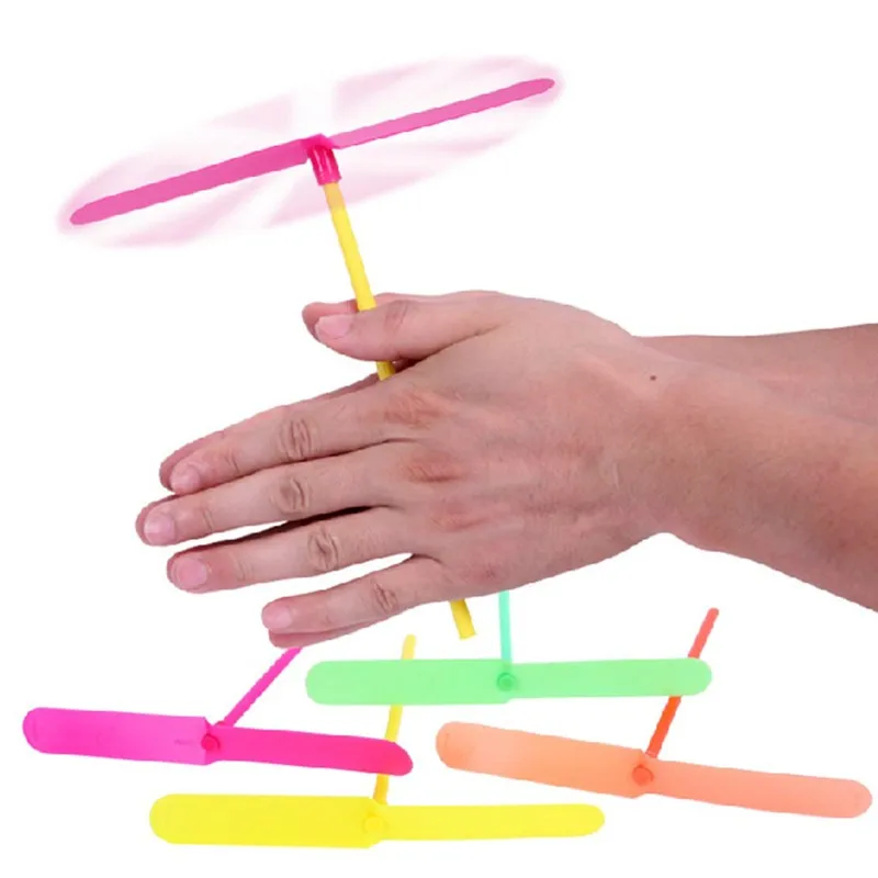 10-Pcslot-Plastic-Helicopter-Bamboo-Dragonfly-Flying-Classic-Traditional-Toys-Baby-Game-Spiral-Arrows-5-Colors-TY0156 (5)