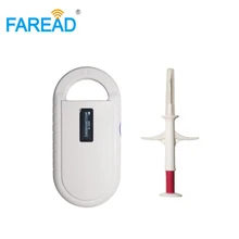 X60pcs 2,12x12 мм FDX-B инжектор микрочипа Животного+ x1pc 134,2 кГц Частота RFID портативный считыватель животных pet микро чип для сканера
