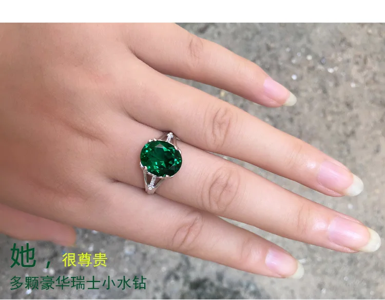 13  green stone women rings