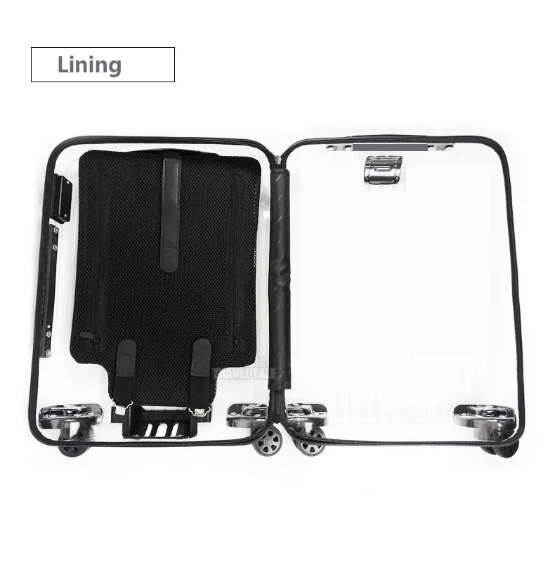 Carrylove 2" 24" Дюймов прозрачный чемодан на колесиках для переноски багажа на колесиках
